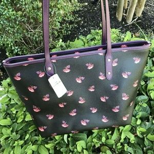 Coach Bags - Coach Black Flower Print City Tote Bag F73203 Coach Bags - Coach Black Flower Print City Tote Bag F73203